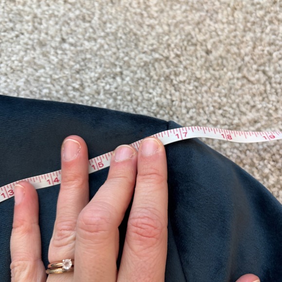 Moss London Velvet Blazer Mens S/M Blue Single Breasted Party Formal Holiday - Picture 8 of 11